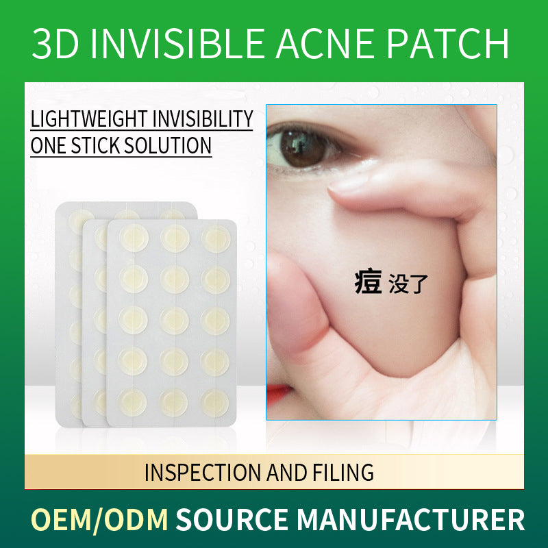 Patch d'acné personnalisé, maquillage imperméable, invisible et facile à appliquer, fabricant source, patch d'acné, traitement OEM