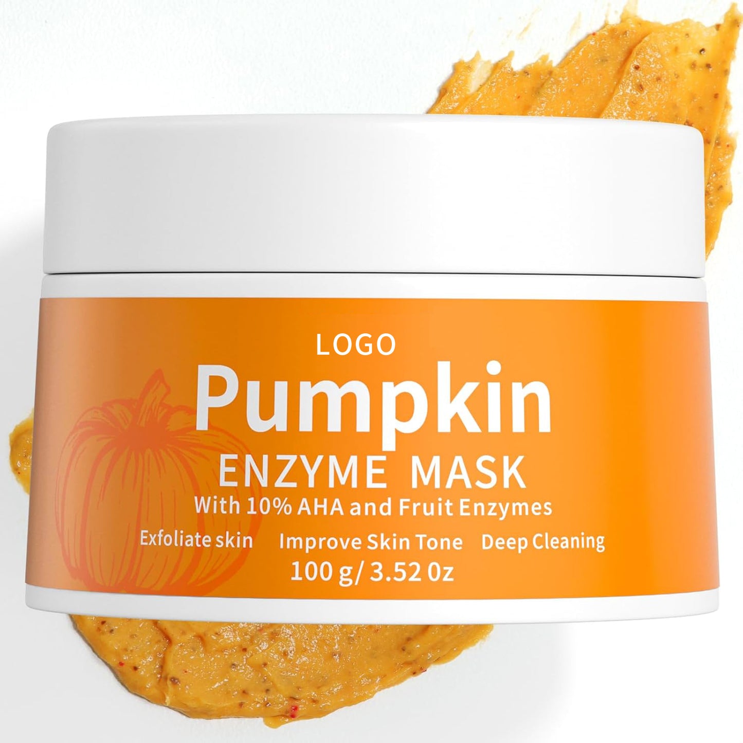 Pompoen-enzym exfoliërend reinigingsmasker merk op maat verwerkt