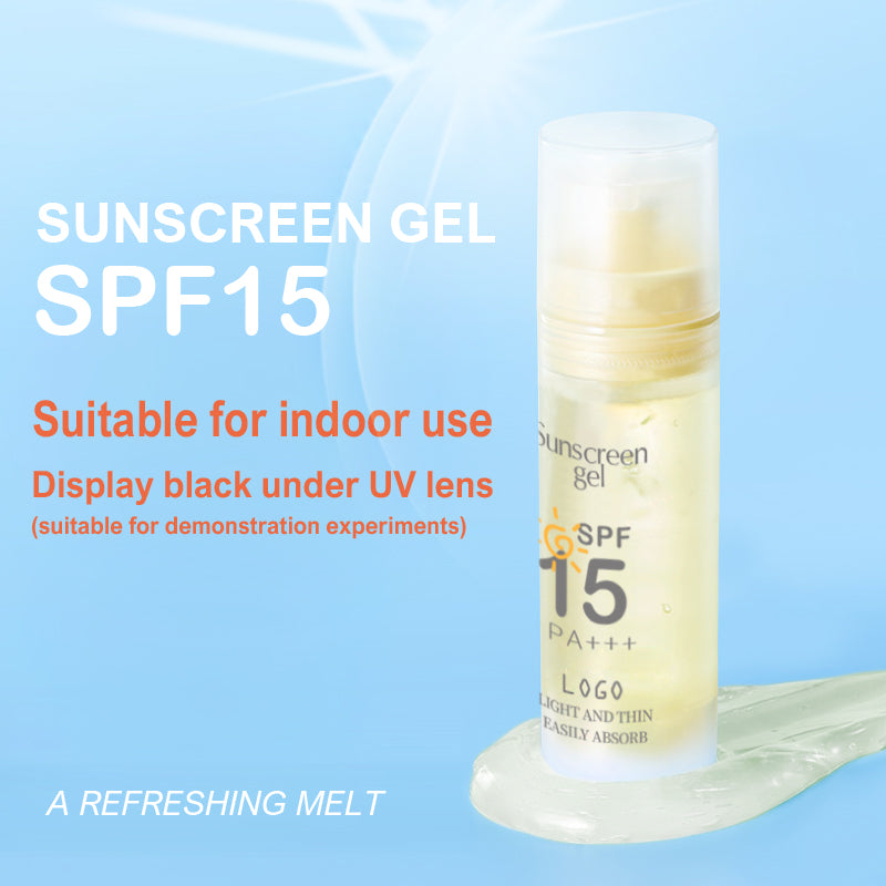 Gel protector solar SPF15 Defensa multi-escenario Fabricación de marca privada