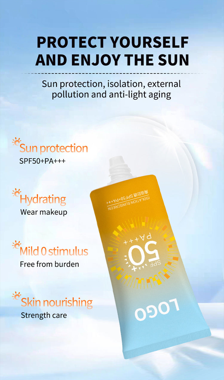 Isolation sunscreen anti-UV ultraviolet 50 times SPF+++ national makeup special certificate four seasons sunscreen custom processing