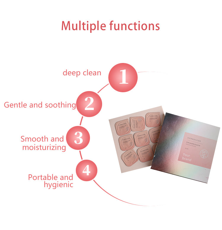 Fabricação de cosméticos de fábrica de produção de máscara de proteína elástica para reafirmação de colágeno