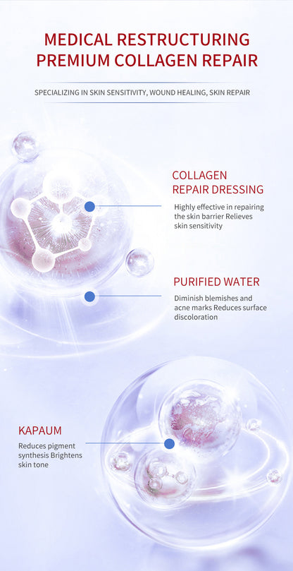 Masque au collagène humain recombinant de Type III, hydratant, masque réparateur de polypeptides musculaires sensibles, traitement OEM