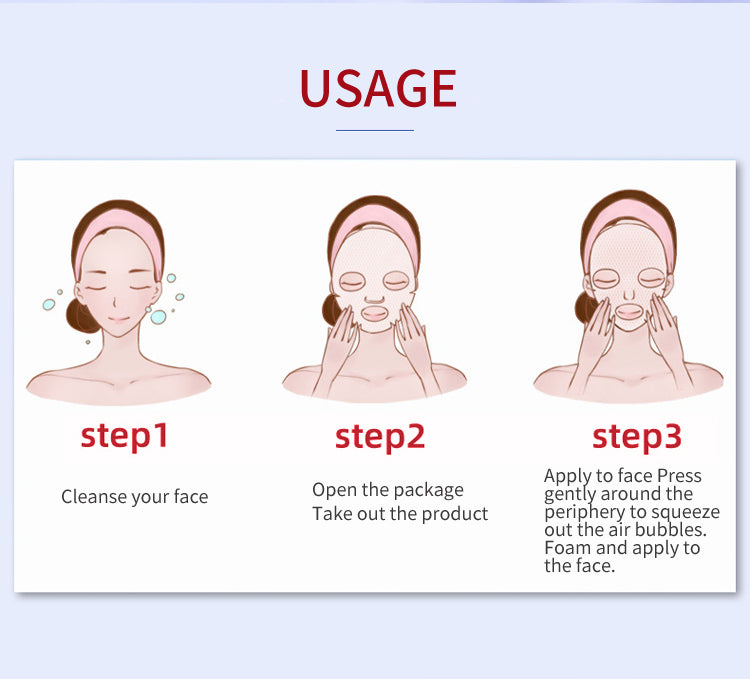 Recombinant Human Type III Collagen Mask Moisturizing Sensitive Muscle Polypeptide Repairing Mask OEM การประมวลผล OEM