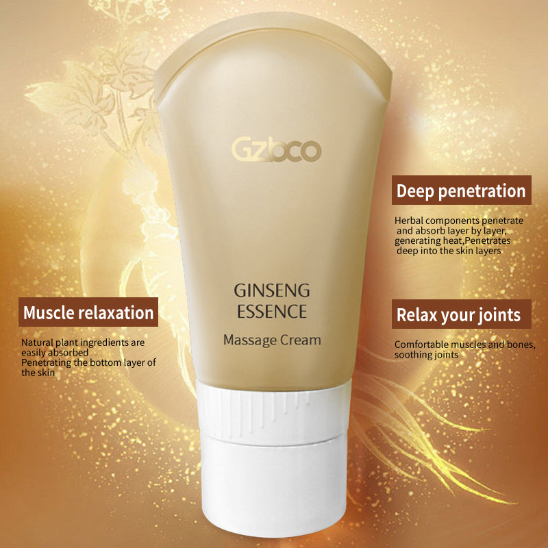 Creme de Massagem com Essência de Ginseng Relaxamento Profundo Cuidado para Músculos e Articulações OEM/ODM