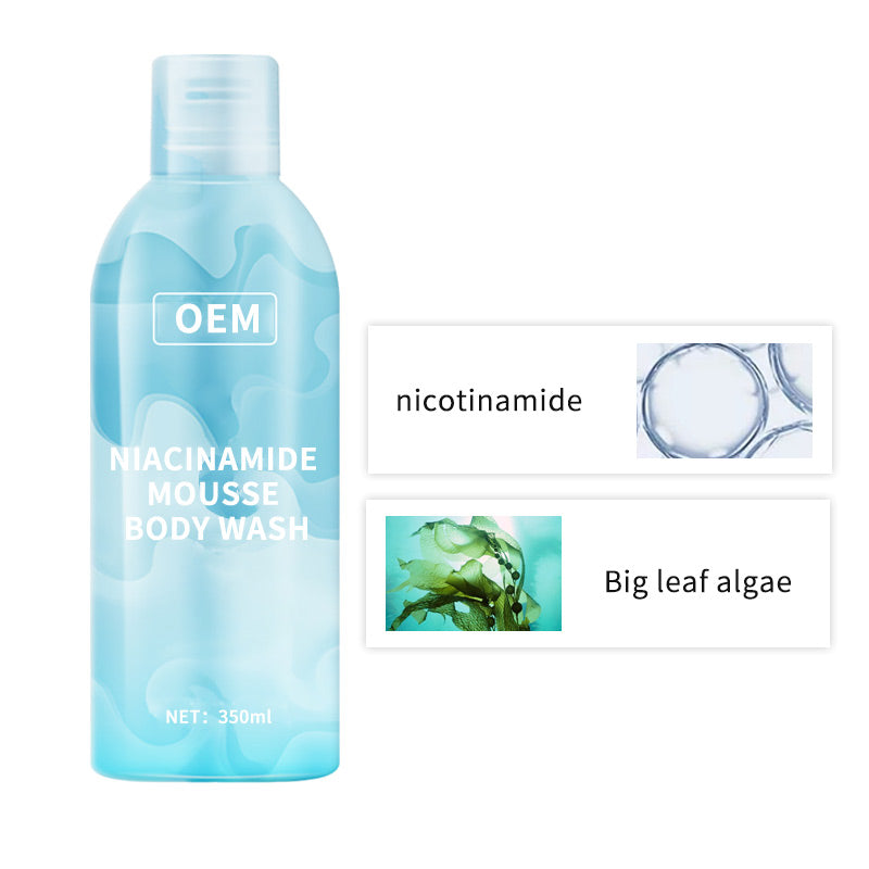 Asam amino niacinamide mousse body wash yang diproses pabrik