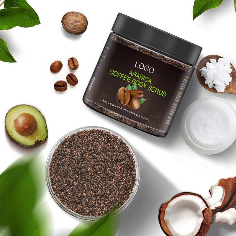 Café orgânico clareador corporal esfoliante marca cooperação fábrica personalizada